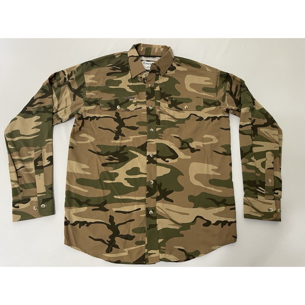 Poncho Outdoors 'The San Juan' Original L/S Shirt Small Reg Fit Camo Mag Pockets